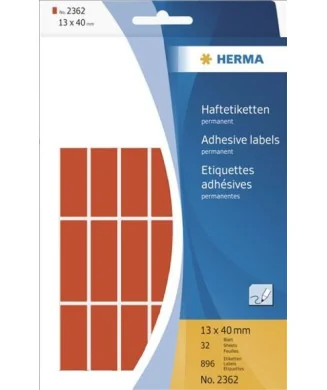Blister Etiquetas Multiusos Herma 2362 13x40mm Vermelho