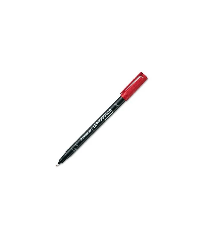 Marcador Staedtler Lumocolor para Acetato Ponta Fina 0,6mm 318-2 Vermelho