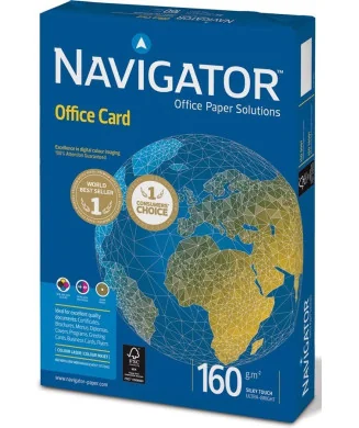 Pack 250 Folhas Papel Fotocópia Navigator A3 160g Branco