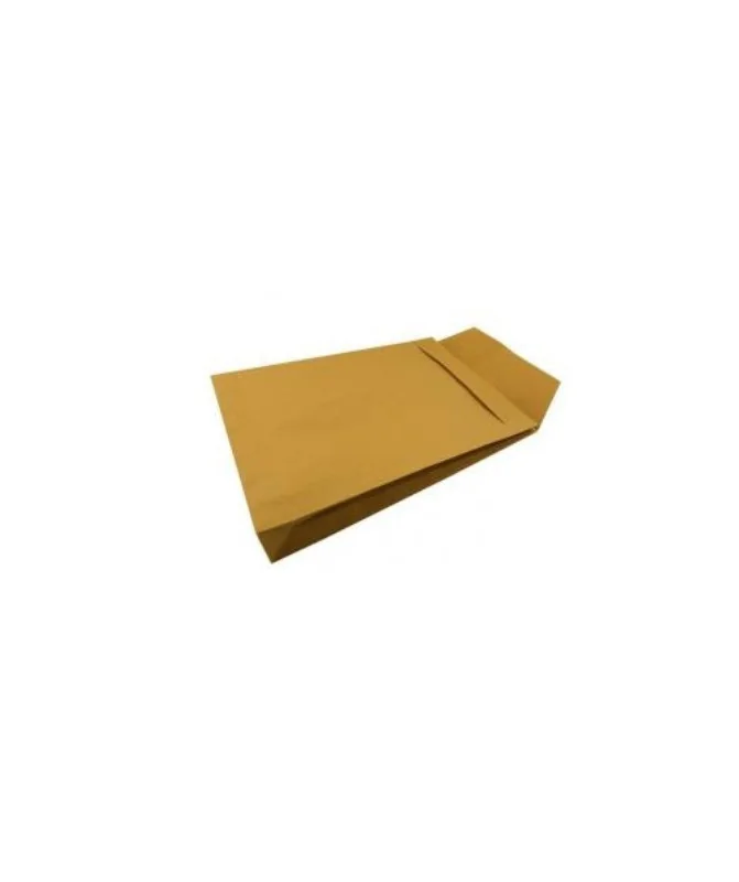 Pack com 50 Sacos Envelope com Fole B4 250x353x30 Silicone Kraft 120gr