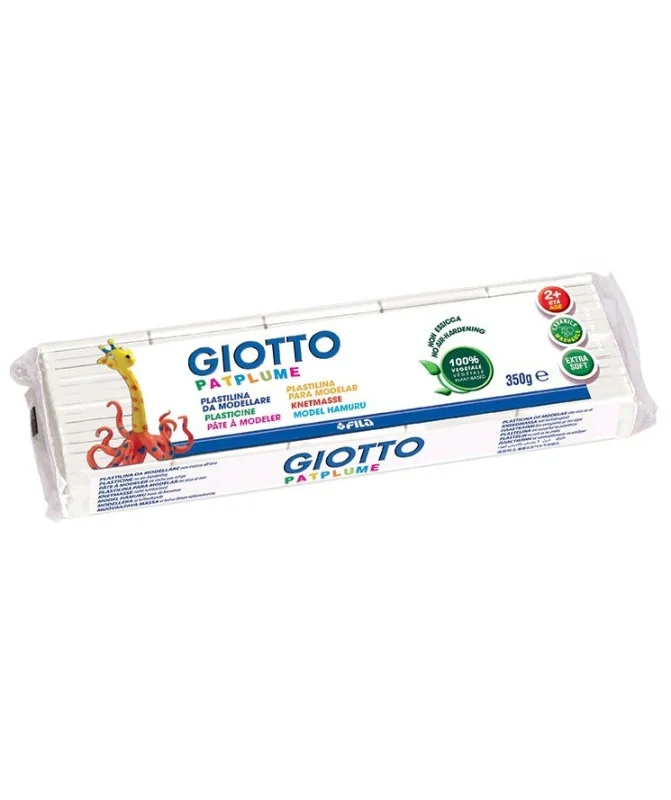 Plasticina Vegetal Giotto Patplume 350grs 510107 Branco