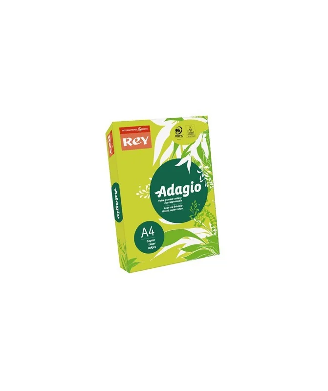 Resma 500 Folhas Papel Fotocópia Adagio A4 80g Fluor 14 Verde