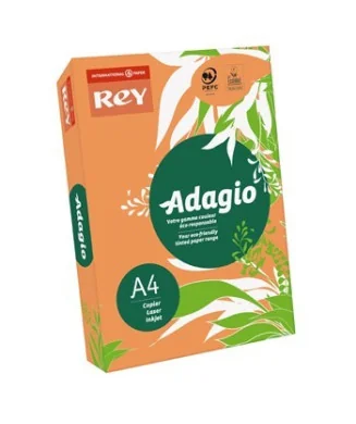 Resma 500 Folhas Papel Fotocópia Adagio A4 80g Intenso 21 Laranja