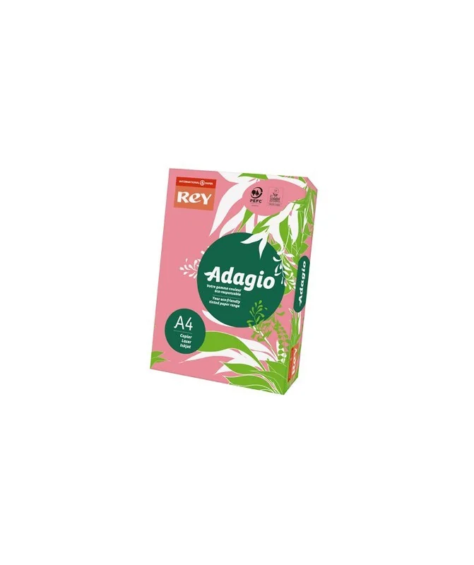 Resma 500 Folhas Papel Fotocópia Adagio A4 80g Intenso 23 Rosa