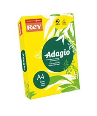 Resma 500 Folhas Papel Fotocópia Adagio A4 80g Intenso 66 Amarelo