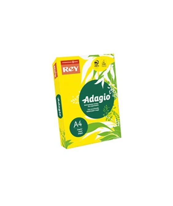 Resma 500 Folhas Papel Fotocópia Adagio A4 80g Intenso 66 Amarelo