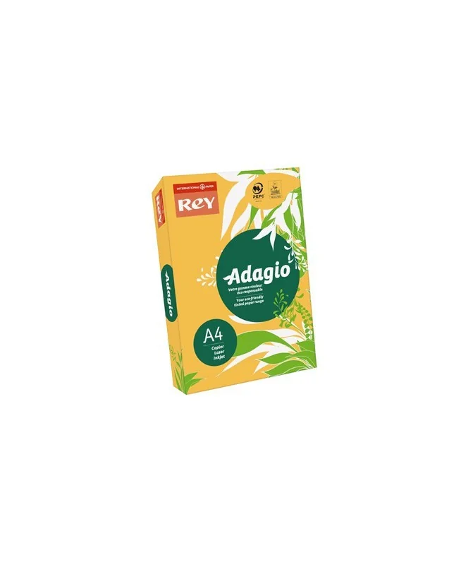 Resma 500 Folhas Papel Fotocópia Adagio A4 80g Suave 02 Ouro