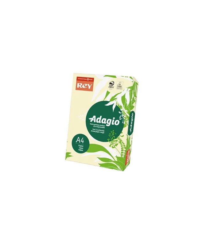 Resma 500 Folhas Papel Fotocópia Adagio A4 80g Suave 93 Creme