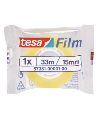 Rolo Fita Cola Transparente Tesa Standard 57381 33x15mm