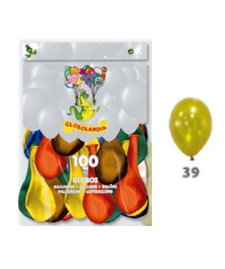 Saco c/100 Balões Lisos Metalizados 11GMT 38 Ouro
