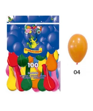 Saco c/100 Balões Lisos Opacos 10P 04 Laranja