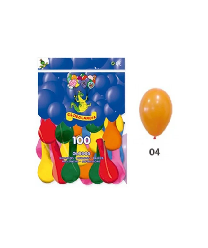 Saco c/100 Balões Lisos Opacos 10P 04 Laranja