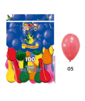 Saco c/100 Balões Lisos Opacos 10P 05 Vermelho