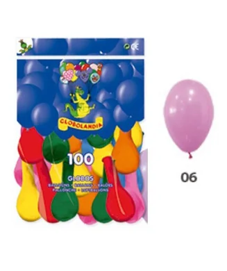 Saco c/100 Balões Lisos Opacos 10P 06 Rosa Claro