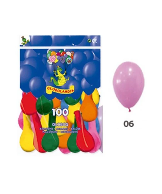 Saco c/100 Balões Lisos Opacos 10P 06 Rosa Claro