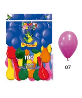 Saco c/100 Balões Lisos Opacos 10P 07 Rosa Escuro