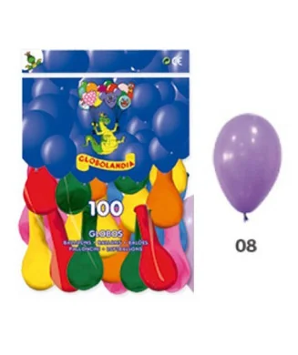 Saco c/100 Balões Lisos Opacos 10P 08 Roxo