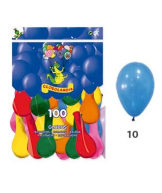 Saco c/100 Balões Lisos Opacos 10P 10 Azul Escuro