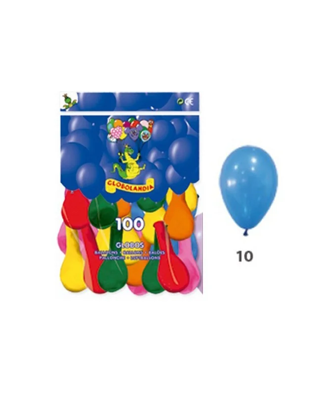 Saco c/100 Balões Lisos Opacos 10P 10 Azul Escuro