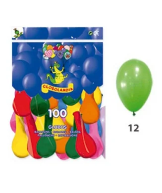 Saco c/100 Balões Lisos Opacos 10P 12 Verde