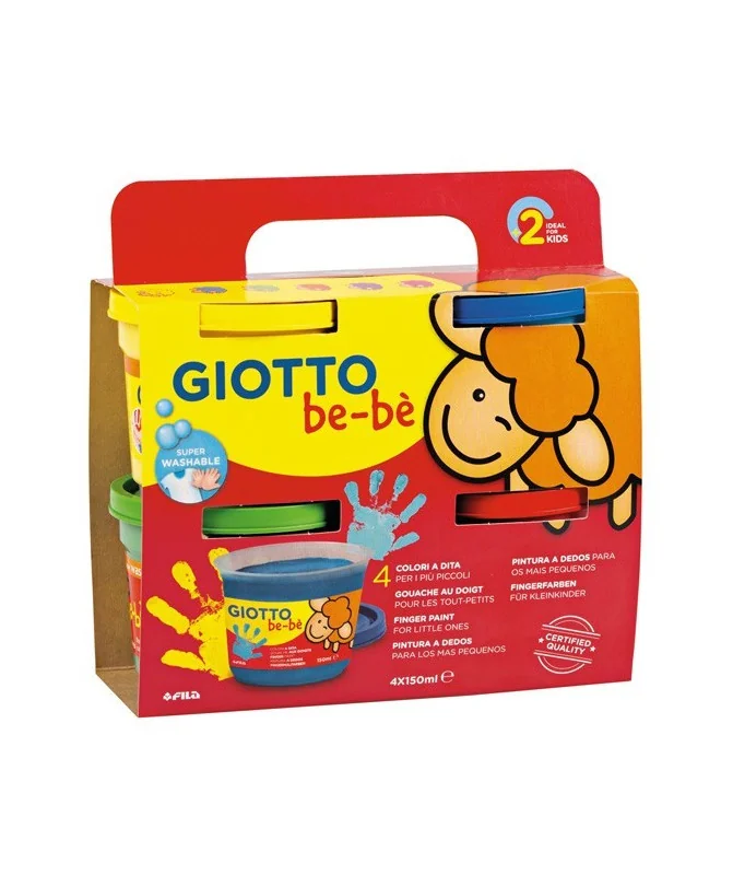 Set Giotto BeBé 4 Boiões Pintura a Dedos 150 ml 467200