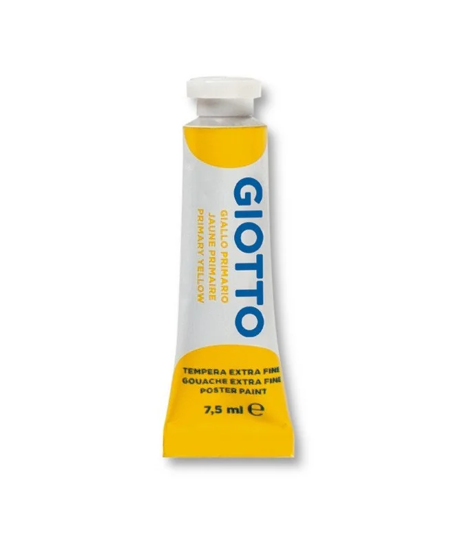 Tubo Guache Escolar Giotto 7.5 ml 351002 Amarelo Primário