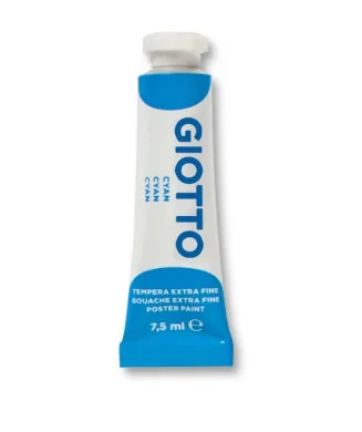 Tubo Guache Escolar Giotto 7.5 ml 351015 Azul Cyan