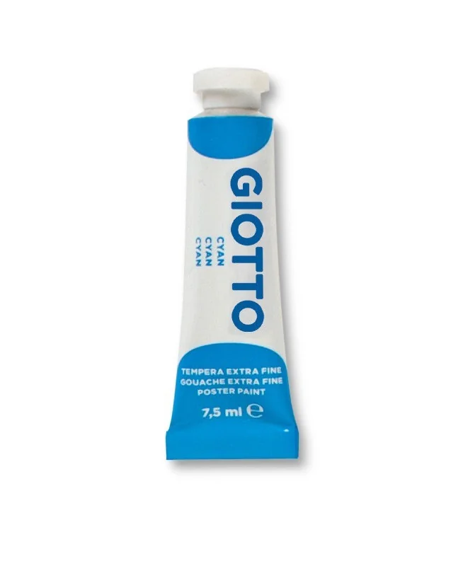 Tubo Guache Escolar Giotto 7.5 ml 351015 Azul Cyan