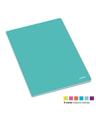 Caderno Agrafado Ambar School 60Fls. A5 Quadriculado Cores Sortidas