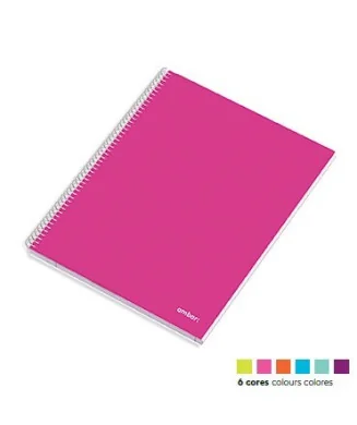 Caderno Espiral Ambar School Capa Dura A4 Quadriculado