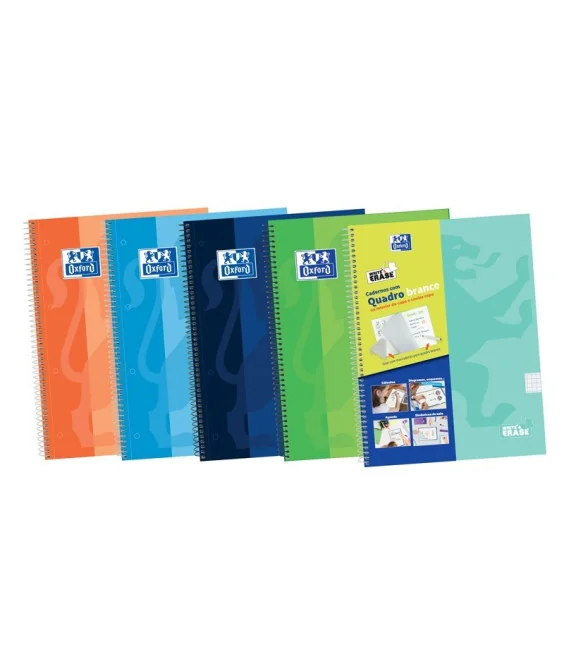 Caderno Espiral Oxford Capa Dura W&E A4 Quadriculado Cores Sortidas Caderno Espiral Oxford Capa Dura W&E A4 Quadriculado Cores Sortidas