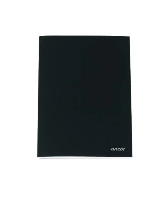 Caderno Capa Preta A5 Pautado Ancor 80fls/60grs