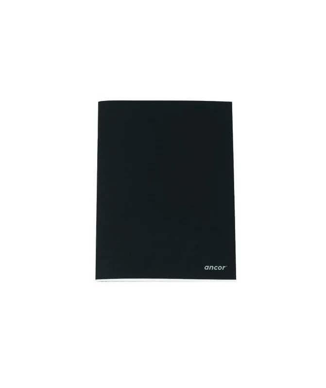 Caderno Capa Preta A5 Pautado Ancor 80fls/60grs