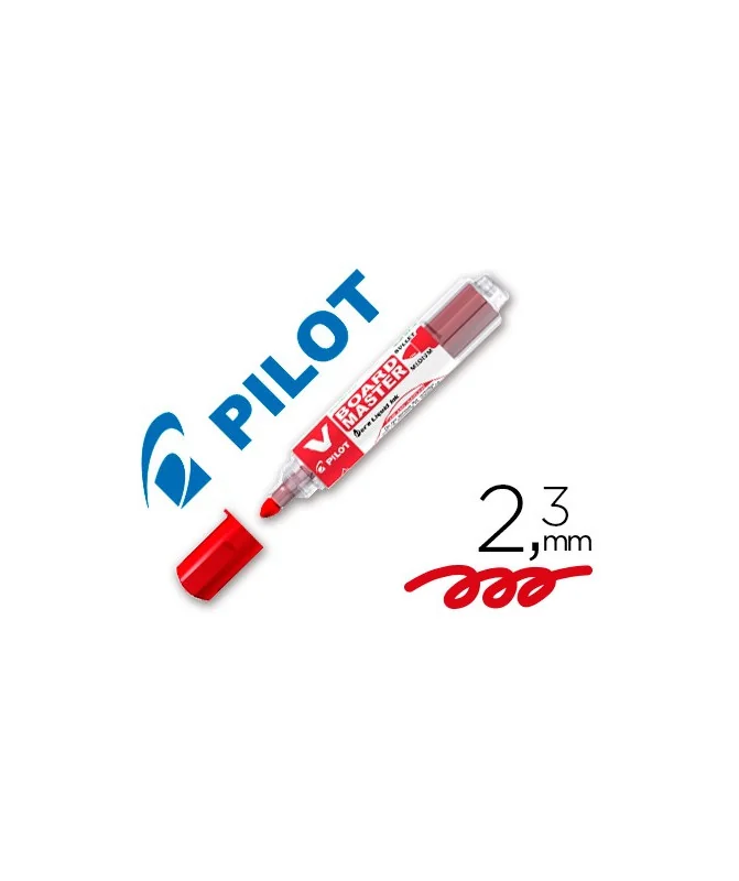 Marcador Pilot V-Board Master Para Quadro Branco Traço 2,3mm Tinta Líquida Vermelho