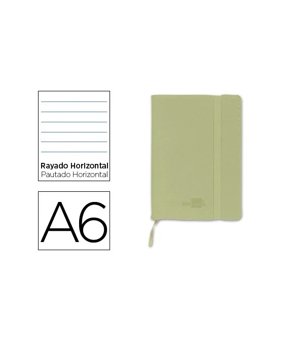 Caderno Apontamentos Liderpapel A6 Pautado Verde