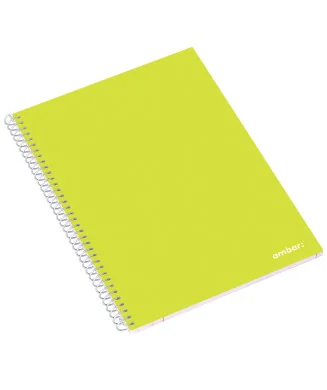 Caderno A4 C/Argolas Capa Flexivel 80f Ambar School Cor Sortida Quadriculado