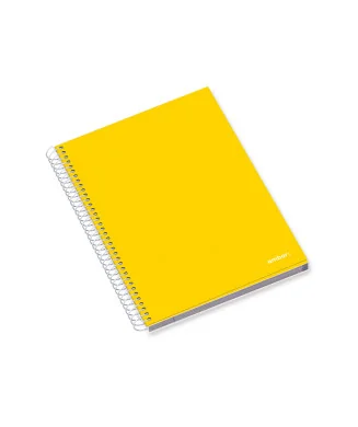 Caderno A4 C/Argolas Capa PP 100f 70g Ambar School Cores Sortidas Quadriculado