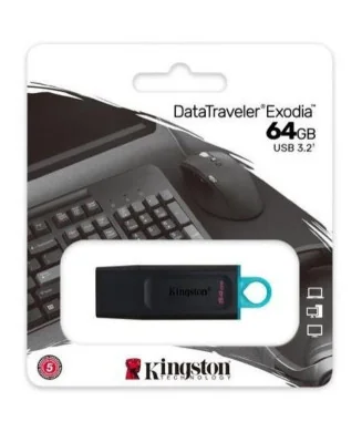 Pen Drive USB 3.2 DTX Kingston 64GB Datatraveler Exodia