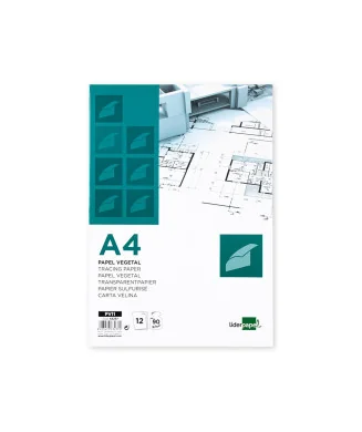 Bloco Papel Vegetal Liderpapel A4 210x297mm 90gr C/ 12 Folhas