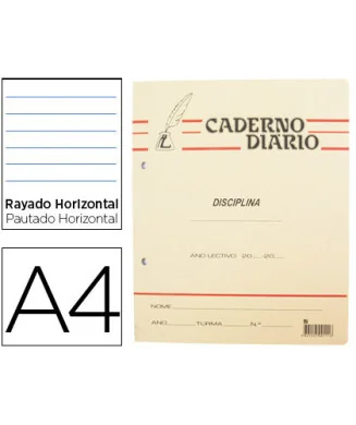 Caderno Liceal Agrafado Pena Diário Pautado