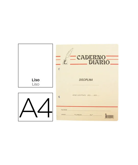 Caderno Liceal Agrafado Pena Diário Liso