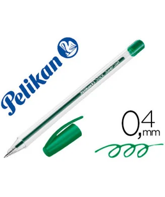 Caneta Esferográfica Pelikan Stick Super Soft Verde C/Tampa