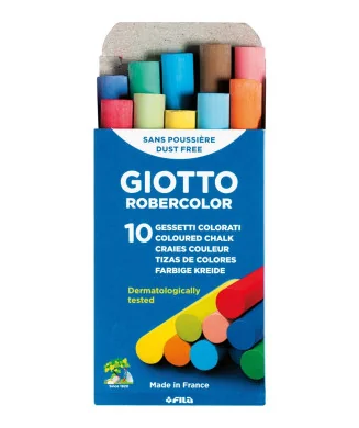 Caixa c/10 Paus de Giz Giotto Robercolor Cores Sortidas 538900