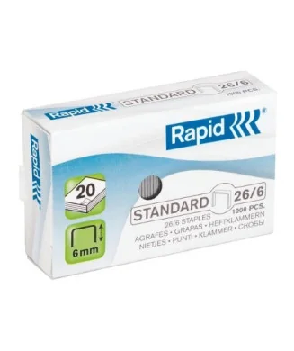 Caixa c/1000 Agrafes Rapid Standard 26/6