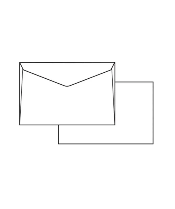 Caixa com 100 Envelopes tipo Cartão Visita 72x110mm Branco